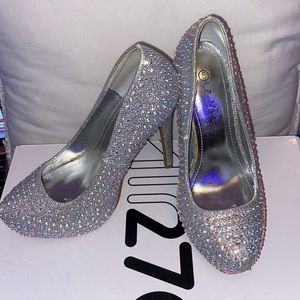 Silver Sparkly Heels